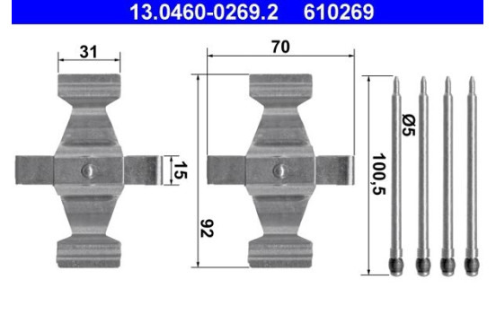 Accessory Kit, disc brake pads