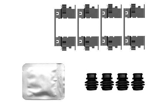 Accessory set, disc brake pad