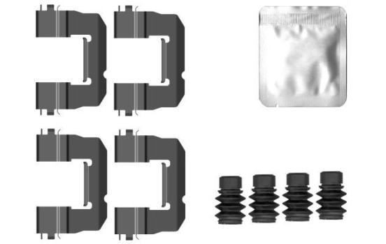 Accessory set, disc brake pad