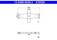 Accessory set, disc brake pad