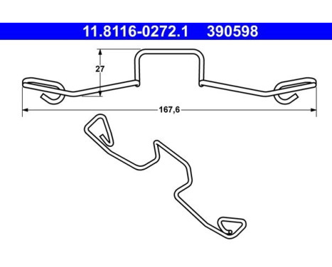 Spring, brake caliper