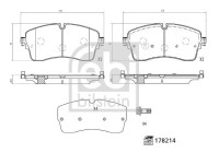 brake pad set 178214 FEBI