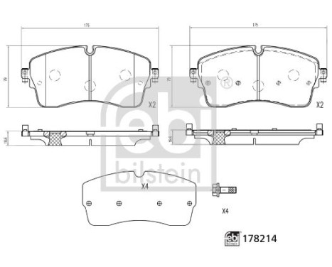 brake pad set 178214 FEBI