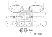 brake pad set 178655 FEBI