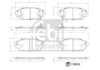 brake pad set 179955 FEBI