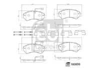 brake pad set 180899 FEBI