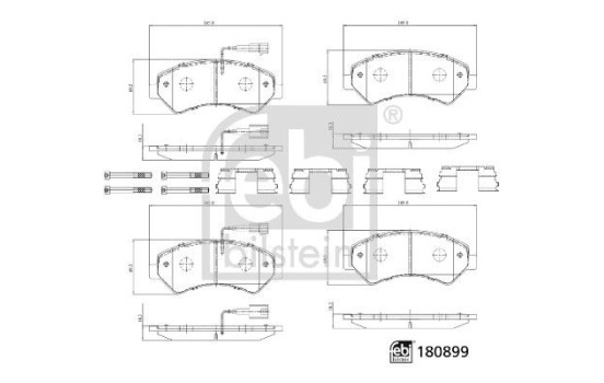 brake pad set 180899 FEBI