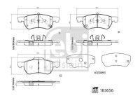 brake pad set 183656 FEBI