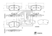 brake pad set 183656 FEBI