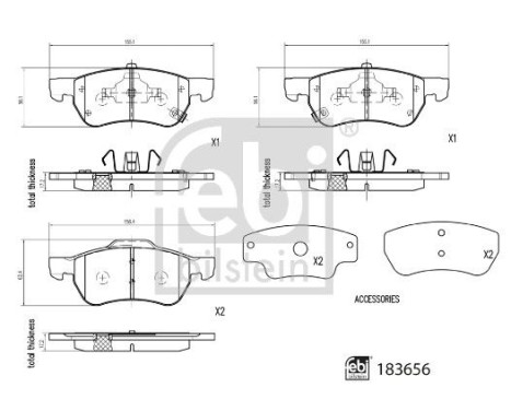 brake pad set 183656 FEBI
