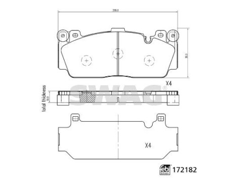 brake pad set 33105497 Swag, Image 2