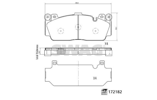 brake pad set 33105497 Swag, Image 2