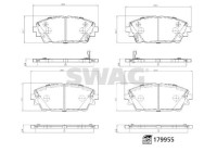 brake pad set 33105574 Swag