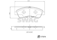 brake pad set 33107496 Swag