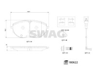 brake pad set 33107793 Swag