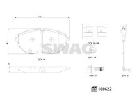 brake pad set 33107793 Swag