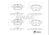 brake pad set 33107796 Swag