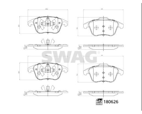 brake pad set 33107796 Swag