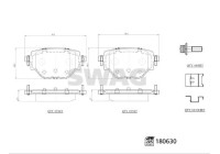 brake pad set 33107799 Swag