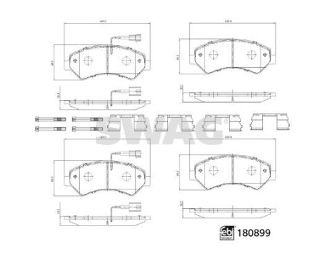 brake pad set 33107998 Swag