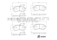 brake pad set 33107998 Swag