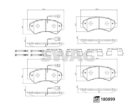 brake pad set 33107998 Swag