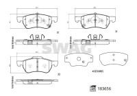 brake pad set 33109108 Swag