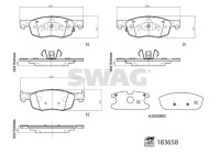 brake pad set 33109110 Swag