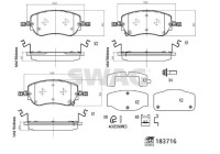 brake pad set 33109160 Swag