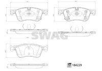 brake pad set 33109319 Swag