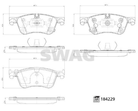 brake pad set 33109319 Swag