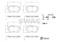 brake pad set 33109320 Swag
