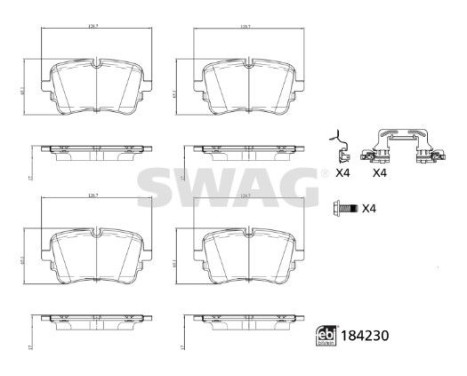 brake pad set 33109320 Swag