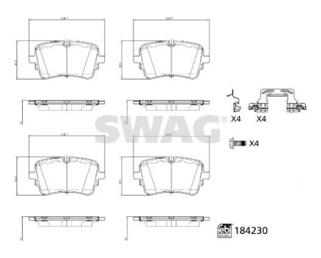 brake pad set 33109320 Swag, Image 2