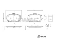 brake pad set 33109322 Swag