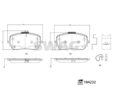 brake pad set 33109322 Swag