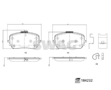 brake pad set 33109322 Swag, Image 2