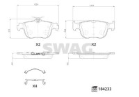 brake pad set 33109323 Swag
