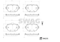 brake pad set 33109325 Swag