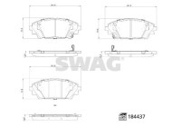 brake pad set 33109371 Swag