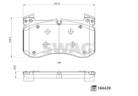 brake pad set 33109373 Swag