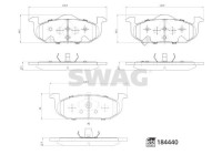 brake pad set 33109374 Swag