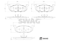 brake pad set 33109374 Swag