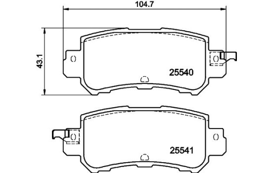 Brake pad set 8DB 355 020-151 Hella, Image 4