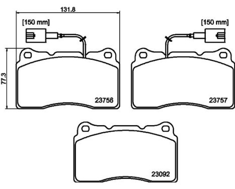 Brake pad set 8DB 355 021-151 Hella Pagid GmbH