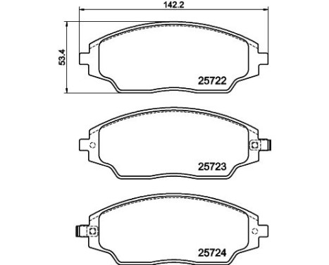 Brake pad set 8DB 355 023-241 Hella, Image 4