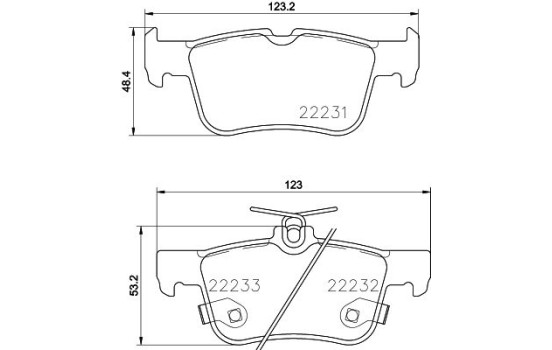 Brake pad set 8DB 355 023-301 Hella, Image 4
