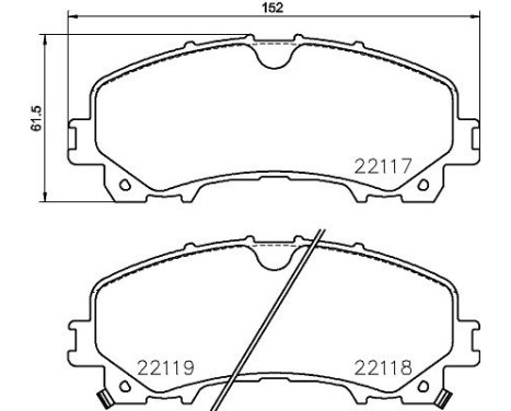 Brake pad set 8DB 355 024-621 Hella, Image 4