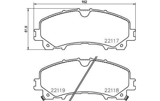 Brake pad set 8DB 355 024-621 Hella, Image 4