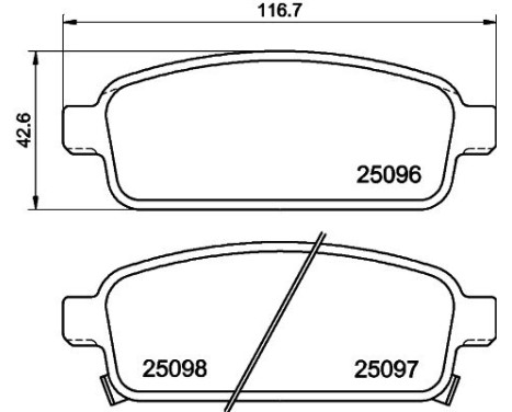 Brake pad set 8DB 355 024-861 Hella, Image 4